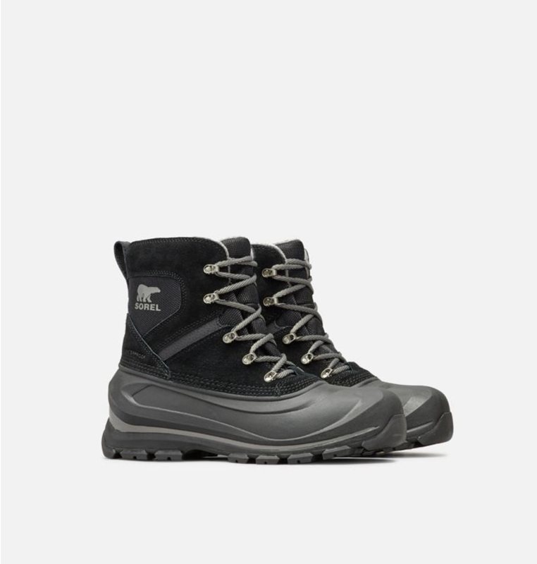 Botas Nieve Sorel Hombre - Buxton™ Lace Negras/Gris - 49107-KYDH